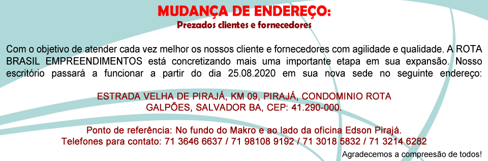 Aviso endereco